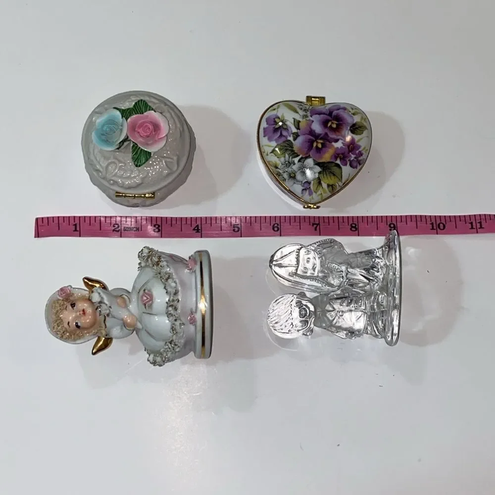 Vintage Decorative Porcelain and Glass Figurines Set 4